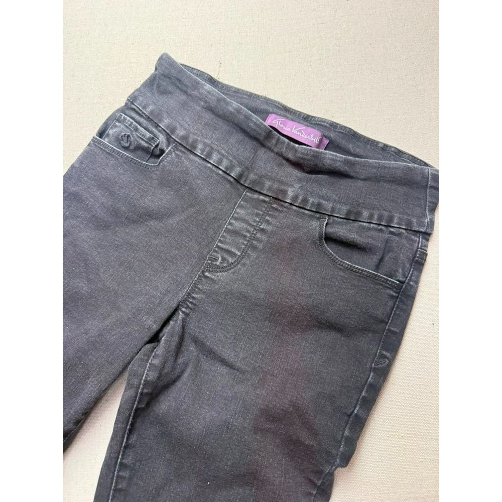 Gloria Vanderbilt Amanda Womens Size 6 Black Pull On Jeans Pants [A208]